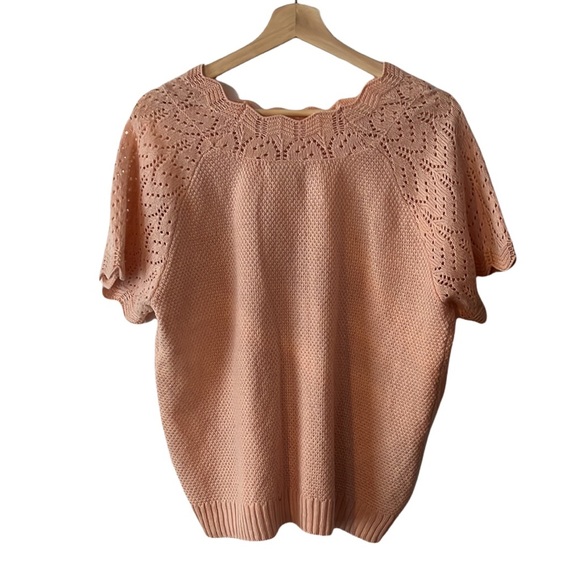 Vintage short sleeve knit top - Picture 2 of 3